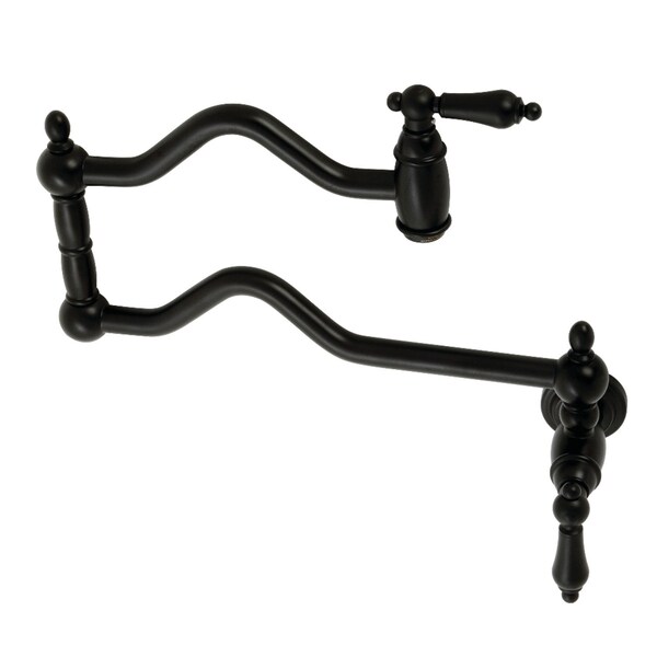 KS2100AL Heritage Wall Mount Pot Filler, Matte Black